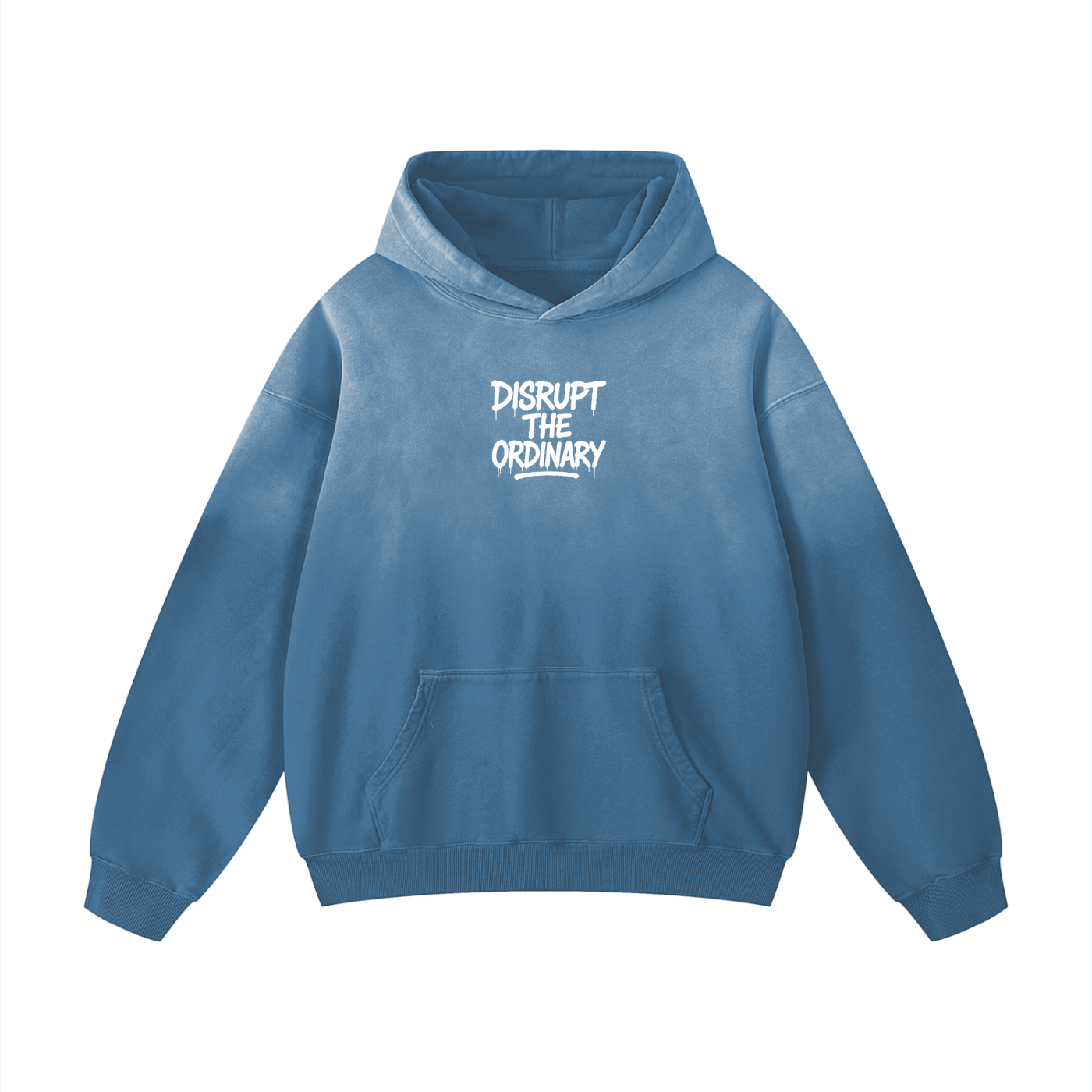 'DISRUPT THE ORDINARY' Heavyweight Sunfade Oversized Hoodie