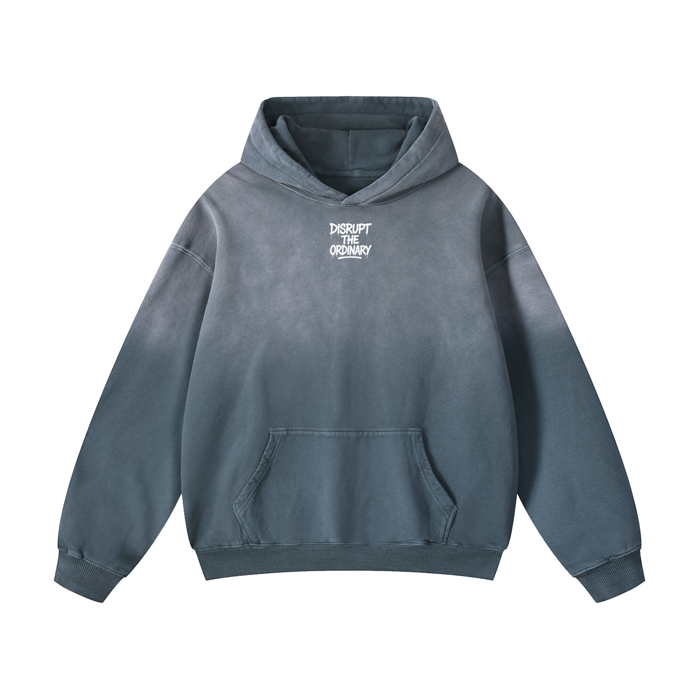 'DISRUPT THE ORDINARY' Heavyweight Sunfade Oversized Hoodie