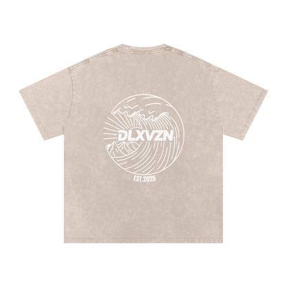'DISRUPT THE ORDINARY' Snow Washed Oversized Cotton T-Shirt
