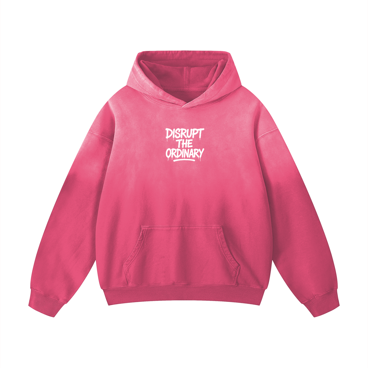'DISRUPT THE ORDINARY' Heavyweight Sunfade Oversized Hoodie
