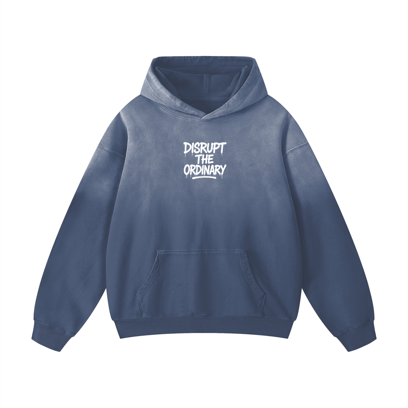 'DISRUPT THE ORDINARY' Heavyweight Sunfade Oversized Hoodie