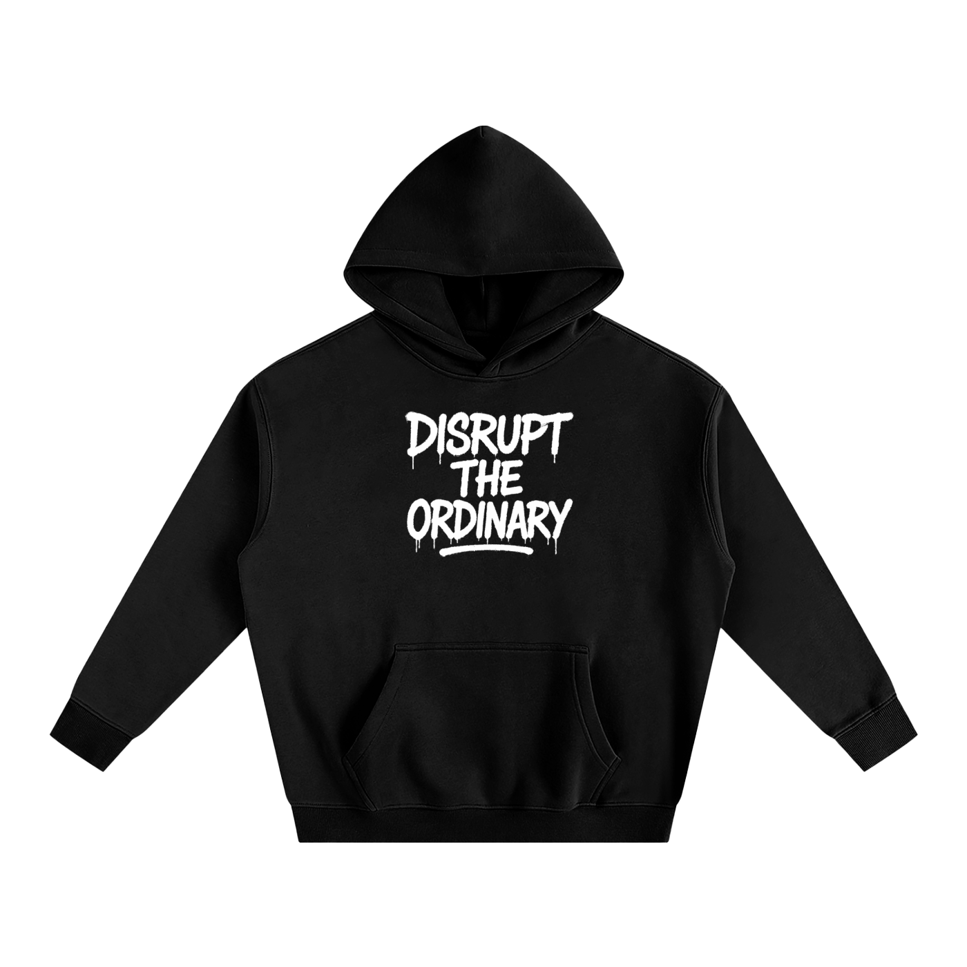 'DISRUPT THE ORDINARY' Oversize Fleeced Hoodie