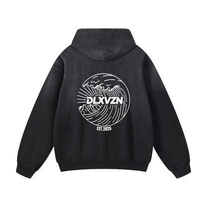 'DISRUPT THE ORDINARY' Heavyweight Sunfade Oversized Hoodie