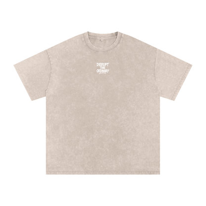'DISRUPT THE ORDINARY' Snow Washed Oversized T-Shirt