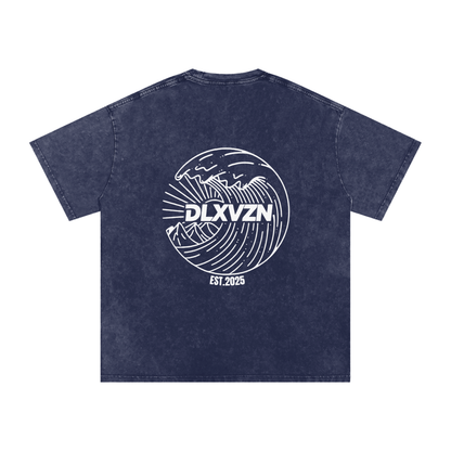 'DISRUPT THE ORDINARY' Snow Washed Oversized Cotton T-Shirt