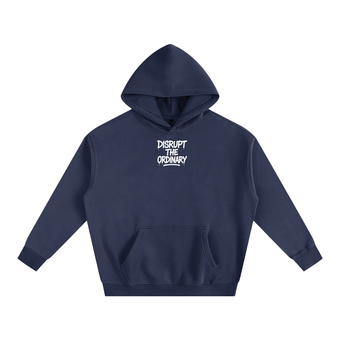 'DISRUPT THE ORDINARY' Oversize Fleeced Hoodie